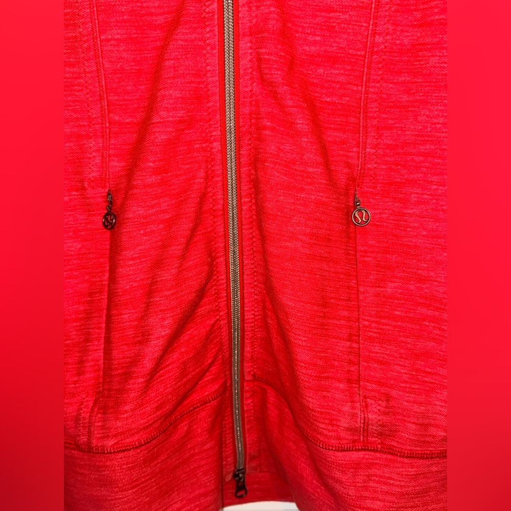 Lululemon Daily Yoga Jacket - Reversible Slub Denim Love Red - 6 - Picture 7 of 8